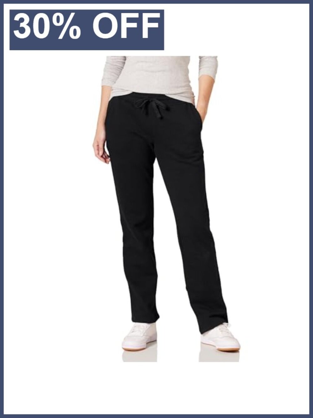 Women's Straight Leg Fleece Sweatpants Drawstring Pockets